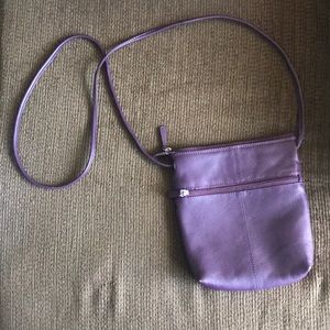 Genuine leather crossbody purse